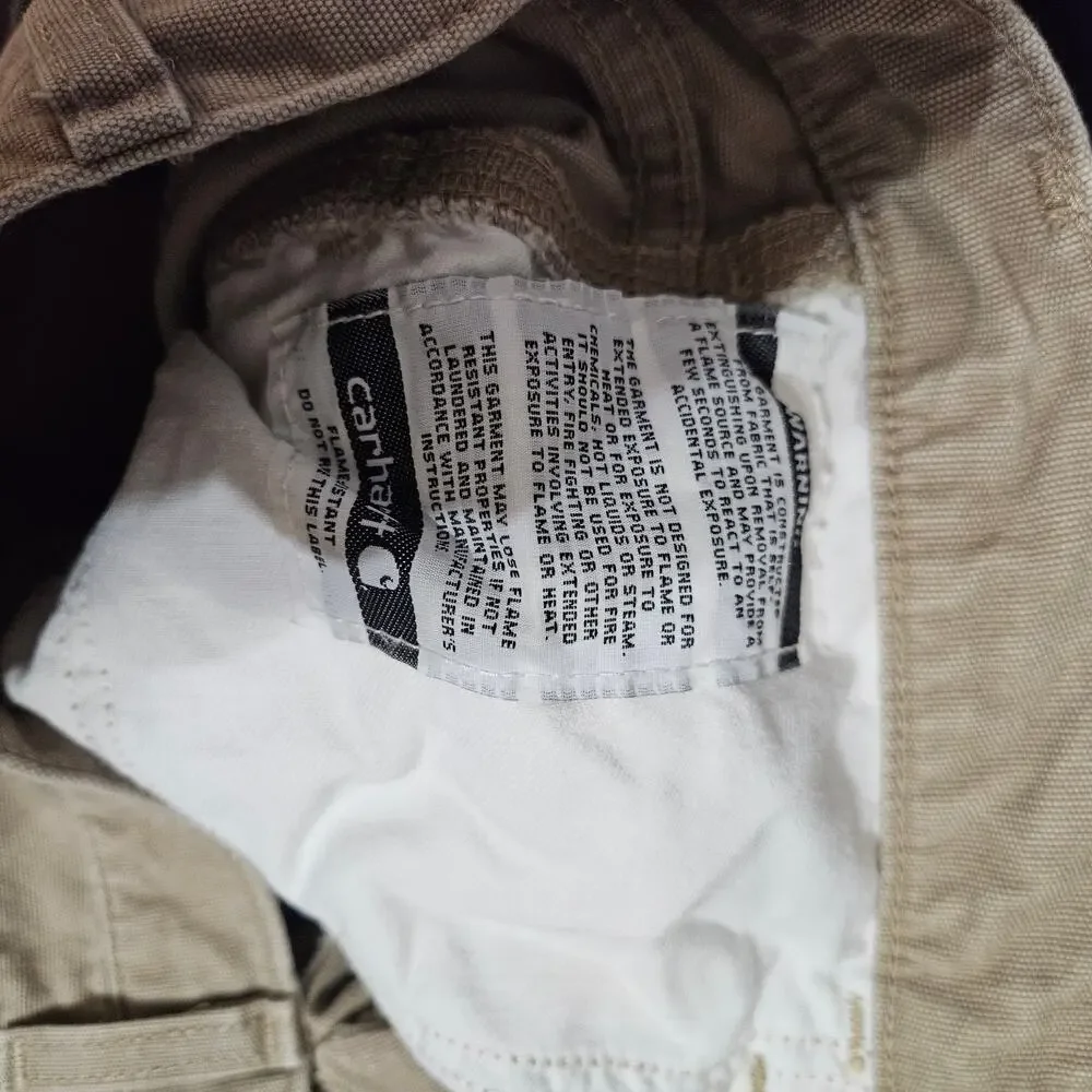 Carhartt Cat 2 Original Fit Flame Resistant Khaki Work pants size 36 x 30